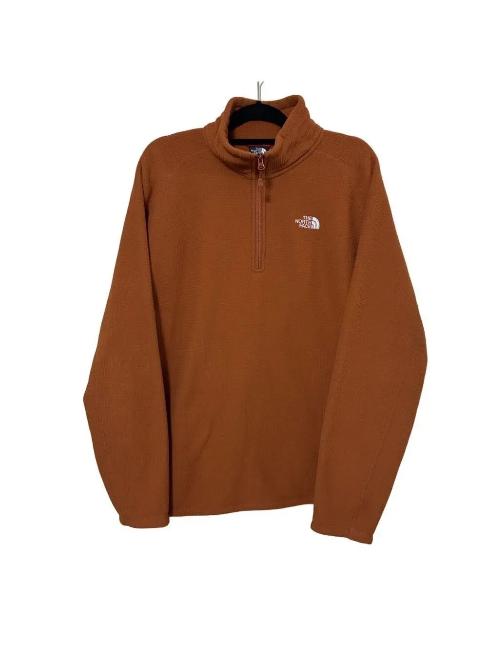 The North Face 100 Glacier 1/4-Zip Sweater Men’s L Burnt Orange Pullover Thermal